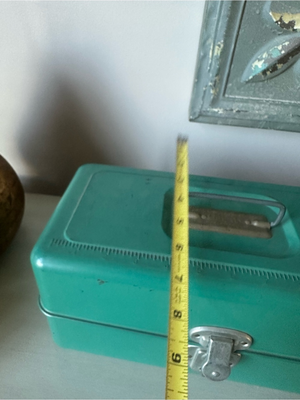 Vintage Liberty teal green tackle box metal - Picture 12 of 12